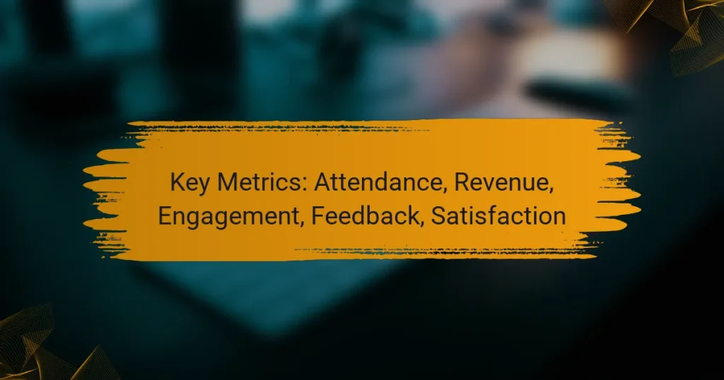 Key Metrics: Attendance, Revenue, Engagement, Feedback, Satisfaction