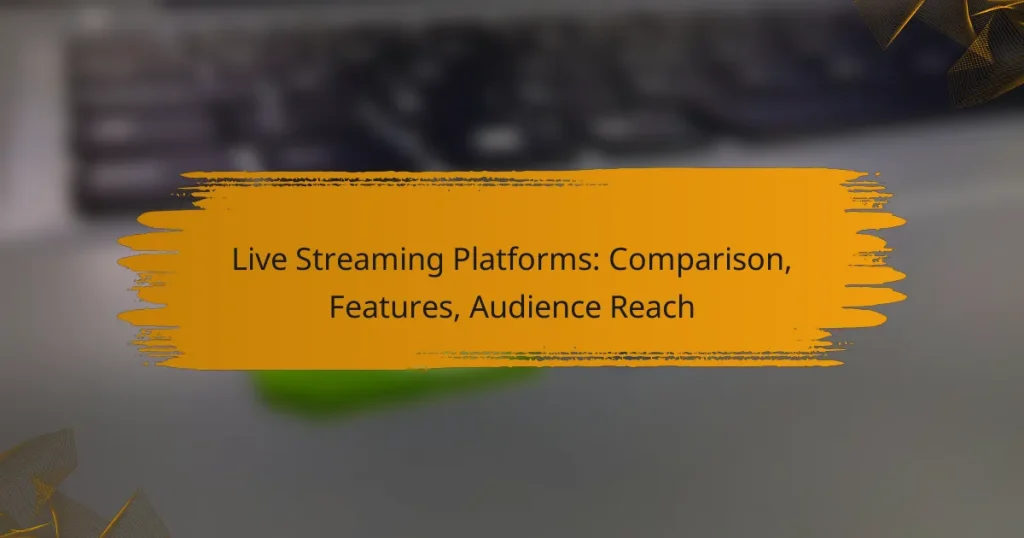 Live Streaming Platforms: Comparison, Features, Audience Reach