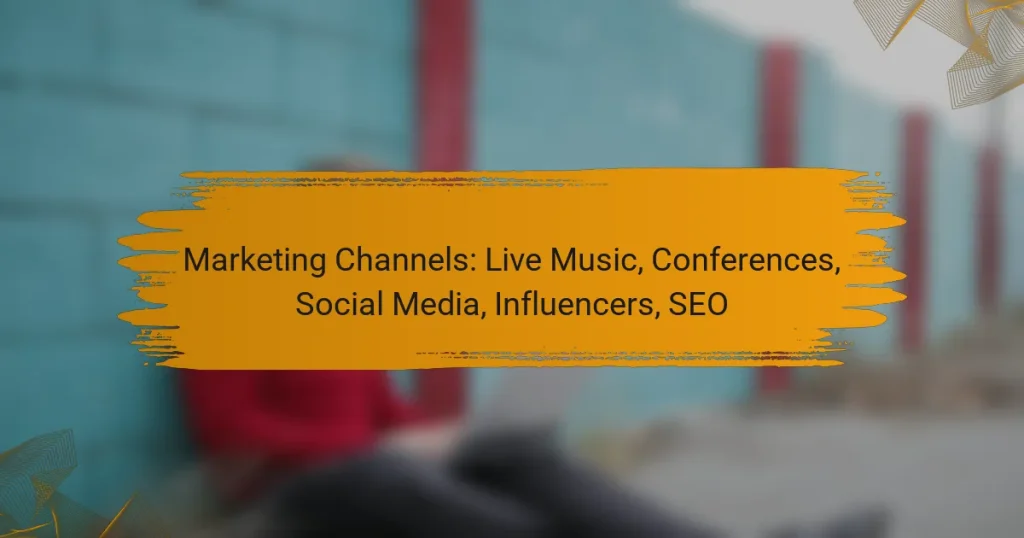 Marketing Channels: Live Music, Conferences, Social Media, Influencers, SEO