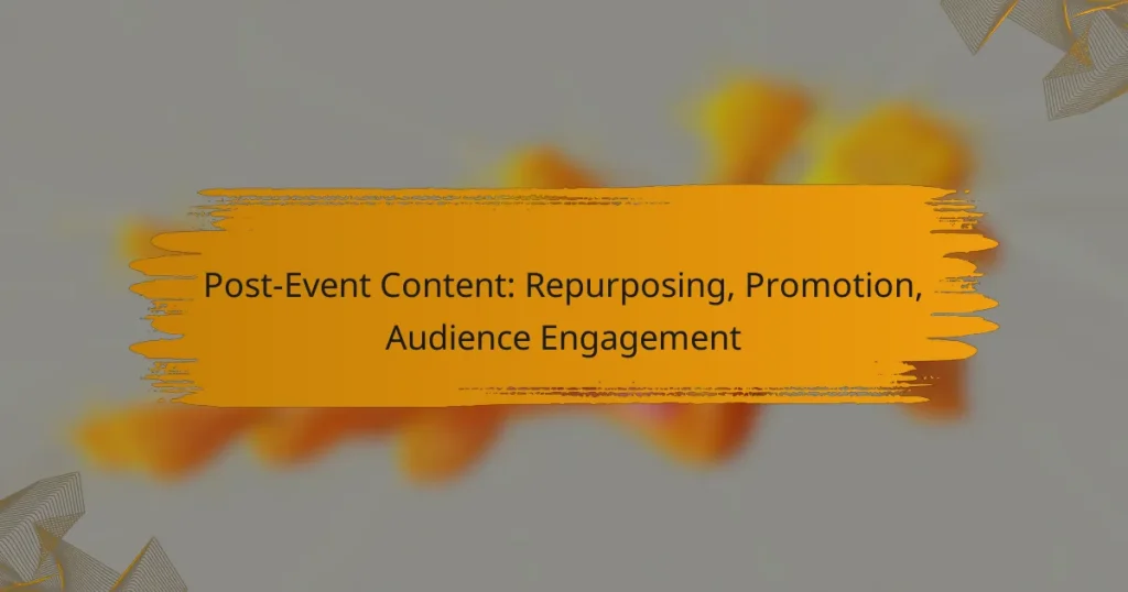 Post-Event Content: Repurposing, Promotion, Audience Engagement