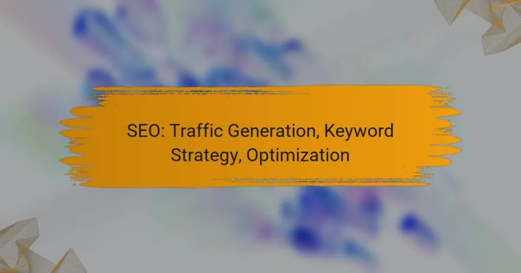 SEO: Traffic Generation, Keyword Strategy, Optimization
