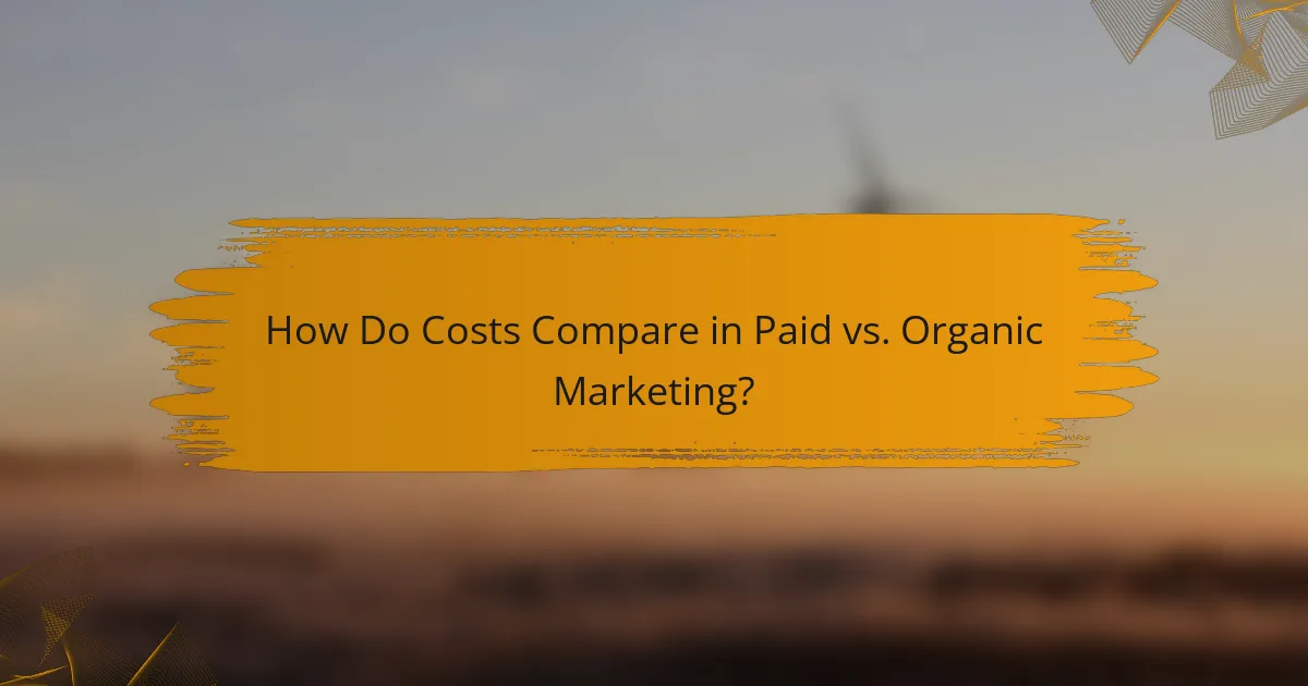 How Do Costs Compare in Paid vs. Organic Marketing?
