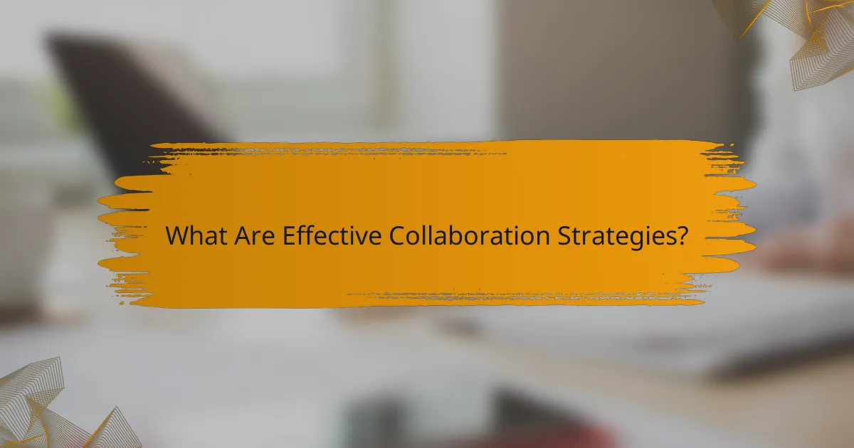 What Are Effective Collaboration Strategies?