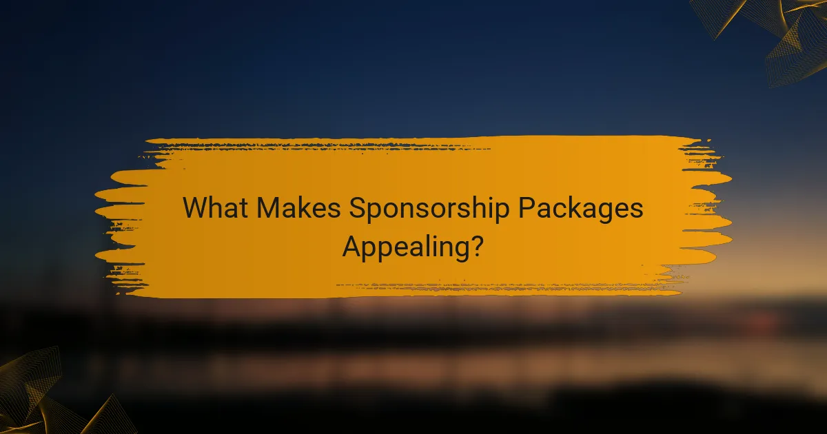 What Makes Sponsorship Packages Appealing?